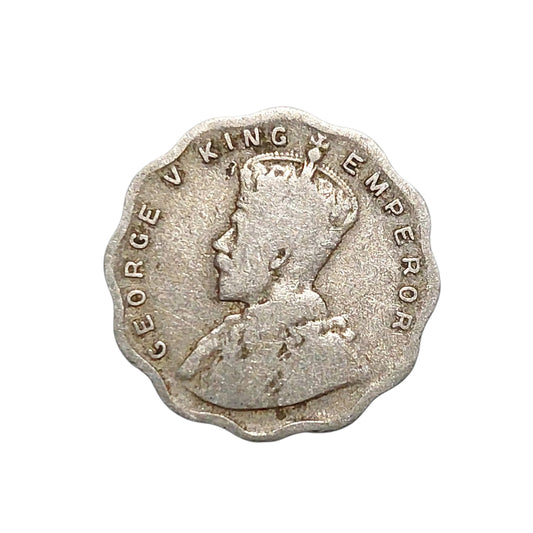 1 Anna Coin 1927 George V King Emperor | Rare Collectible - Collection Bazzar