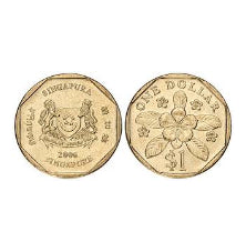 1 Dollar Singapore Coin | Singaporean Currency | Collectible - Collection Bazzar