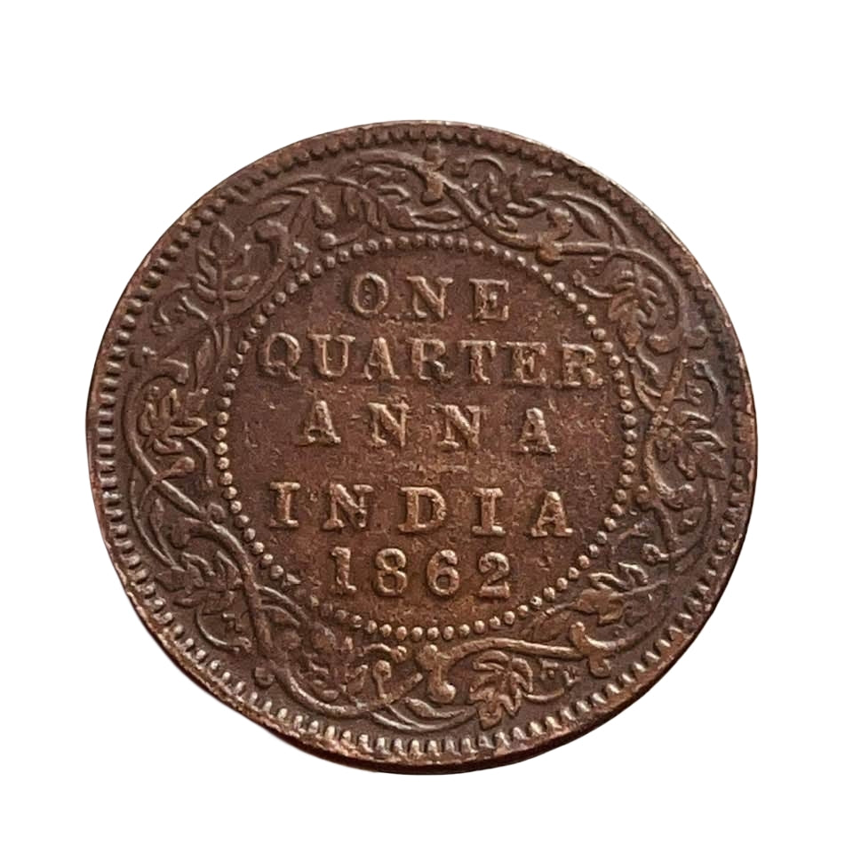 1 quarter anna 1862 victoria queen - calcutta mintcopper - Collection Bazzar