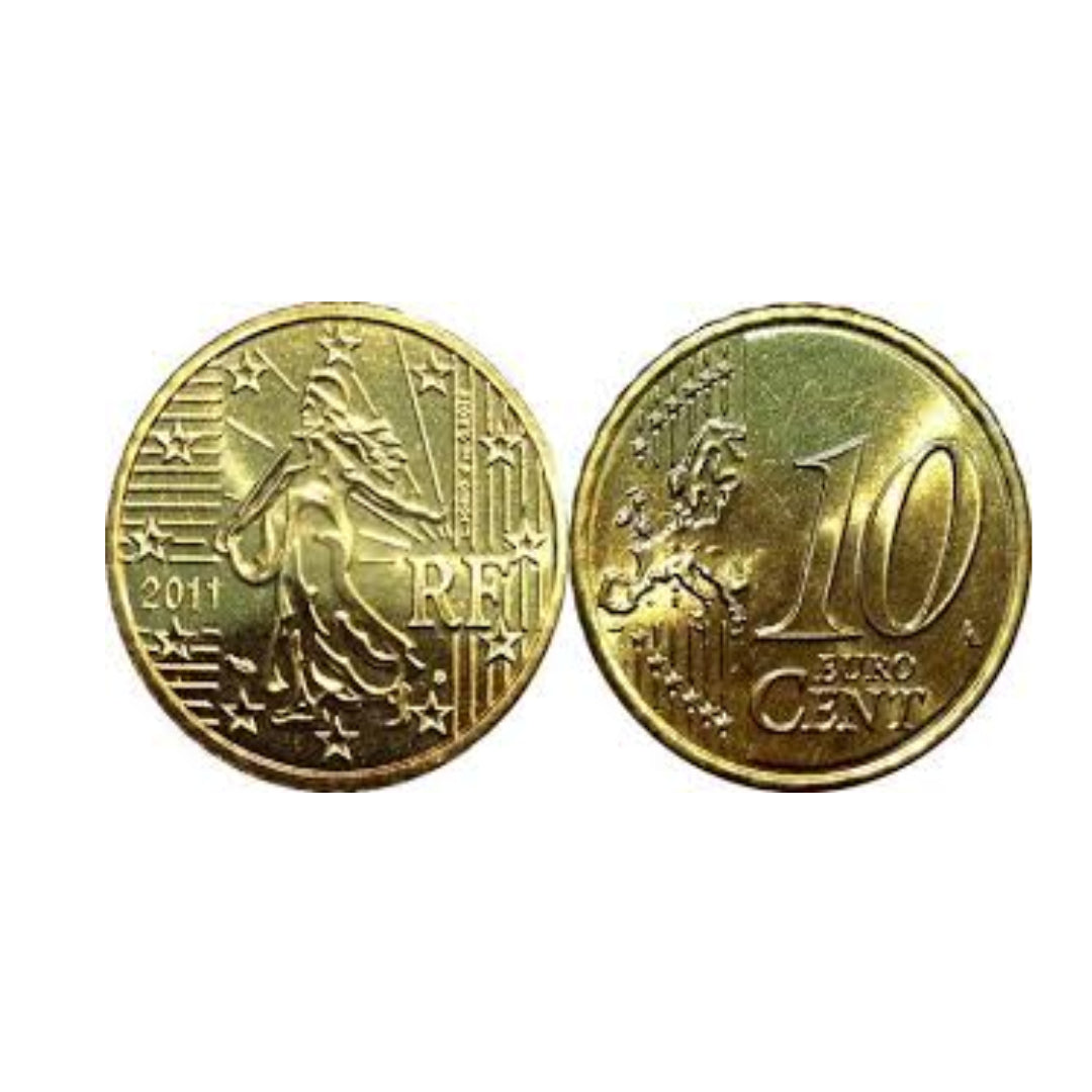 10 euro cent coin different multiple faces - Collection Bazzar