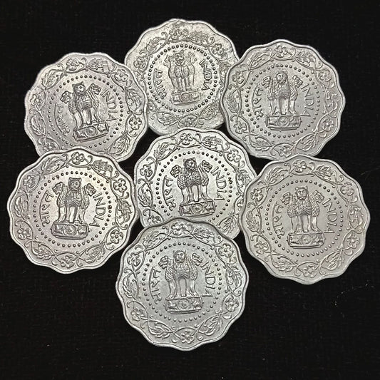 10 paisa aluminium (satyamev jayate) 100 pieces lot mix year unc rare collectible - Collection Bazzar