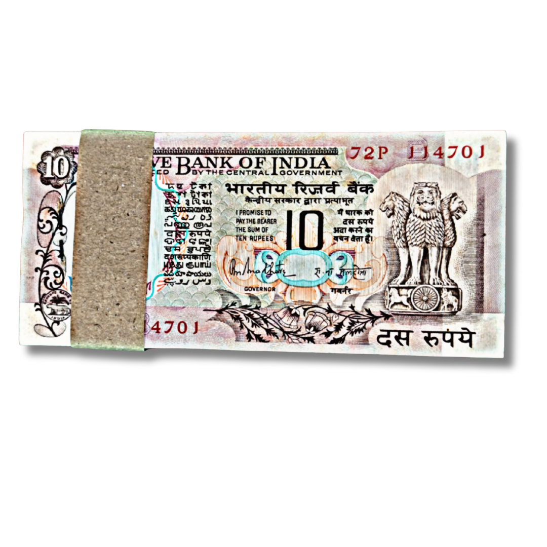 10 Peacock Note Packet | Prefix 72P | Serial 114701 | Ending 786 Bismillah Number Included