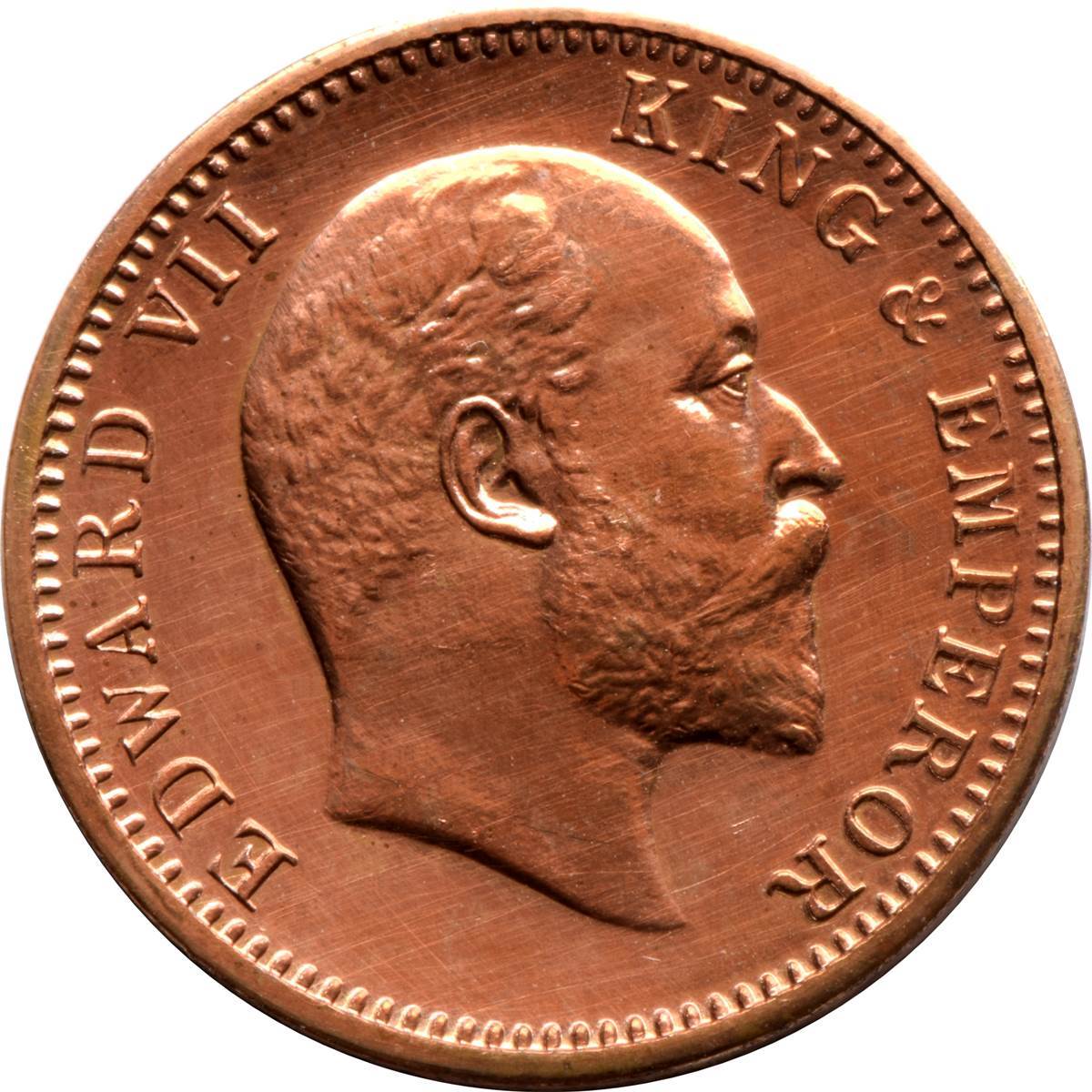 One Quarter Anna 1909 Edward VII King Given Different Good Condition