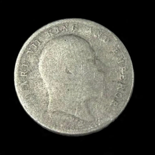 2 Annas Silver Coin 1904 British India - Edward VII King and Emperor As Per Image - Collection Bazzar