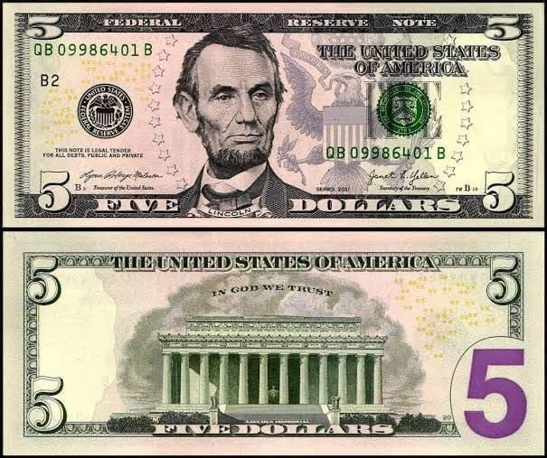 2021 USA 5 Dollars.
Unc condition extremely rare - Collection Bazzar