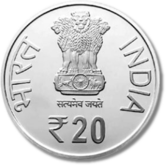₹20 UNC Coin – 20 Years of Vibrant Gujarat Summit | Official Folder Pack | Government Mint