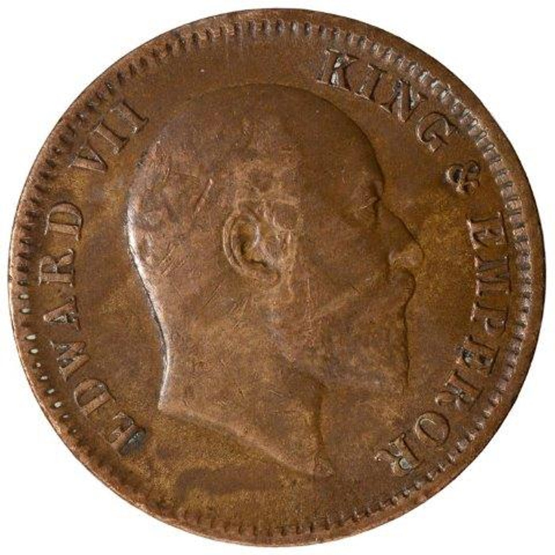 One Quarter Anna 1910 Edward VII King Given Different Good Condition