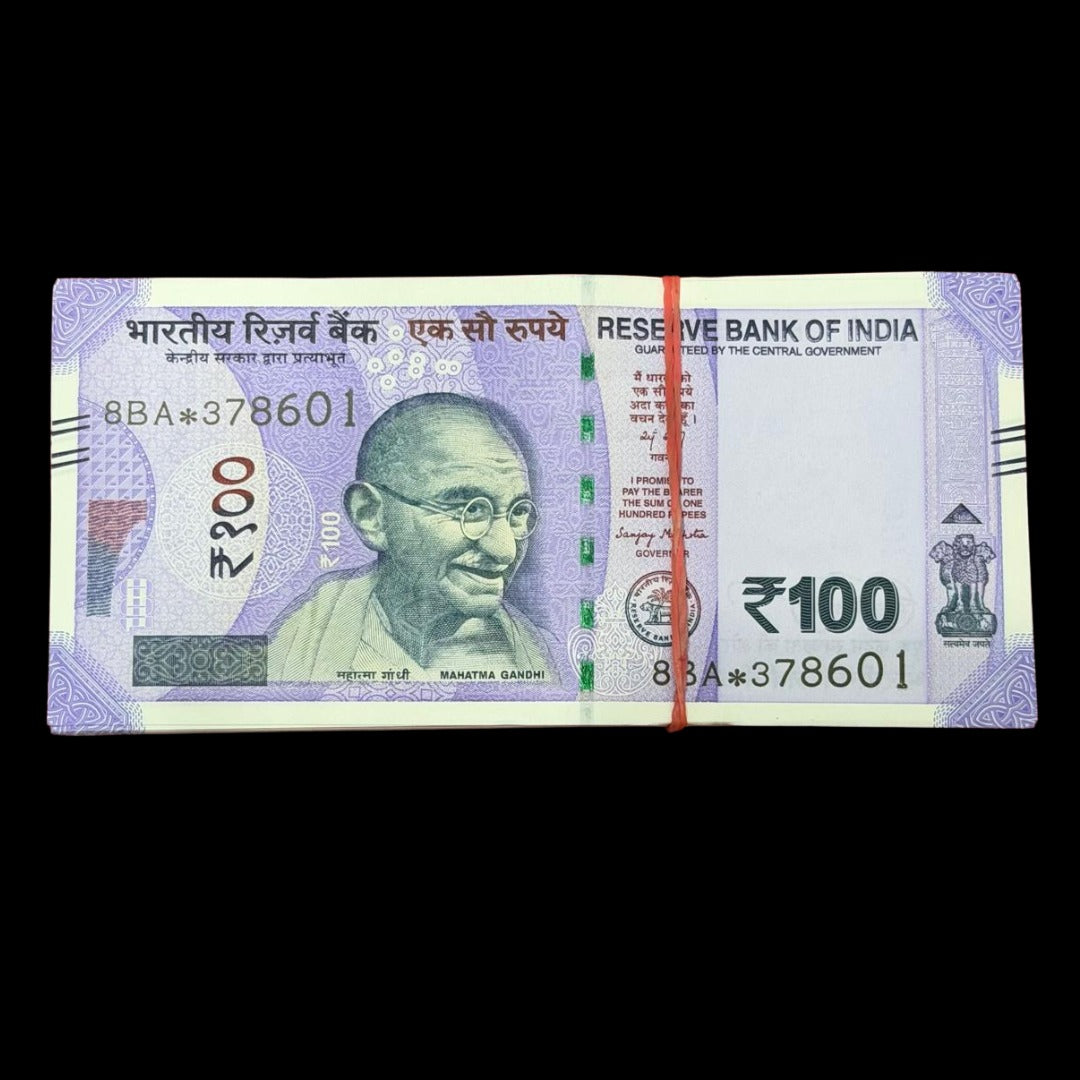 Rs 100 star packet 378601 middle 786 Holy no gov sanjay malhotra