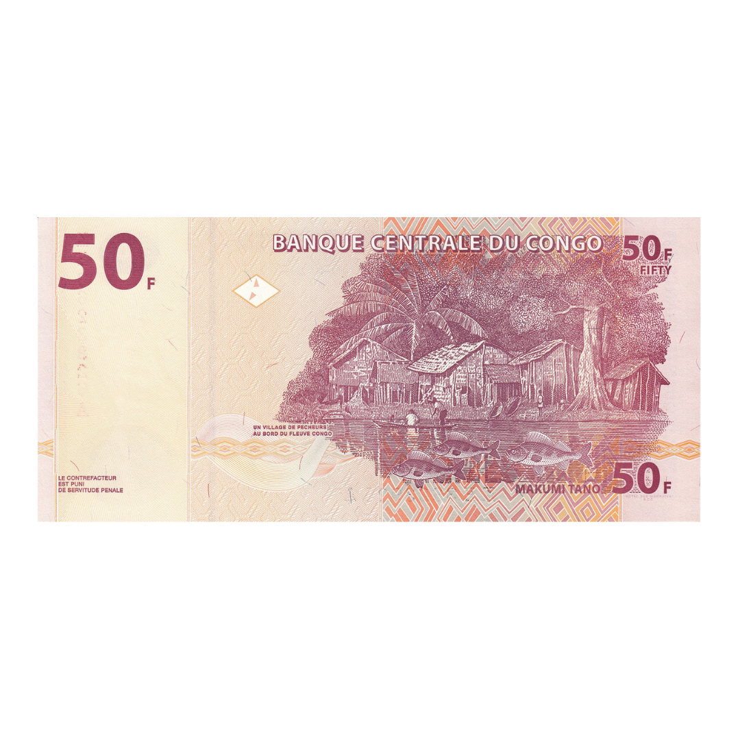 50 Francs Republic of the Congo UNC Condition - Collection Bazzar