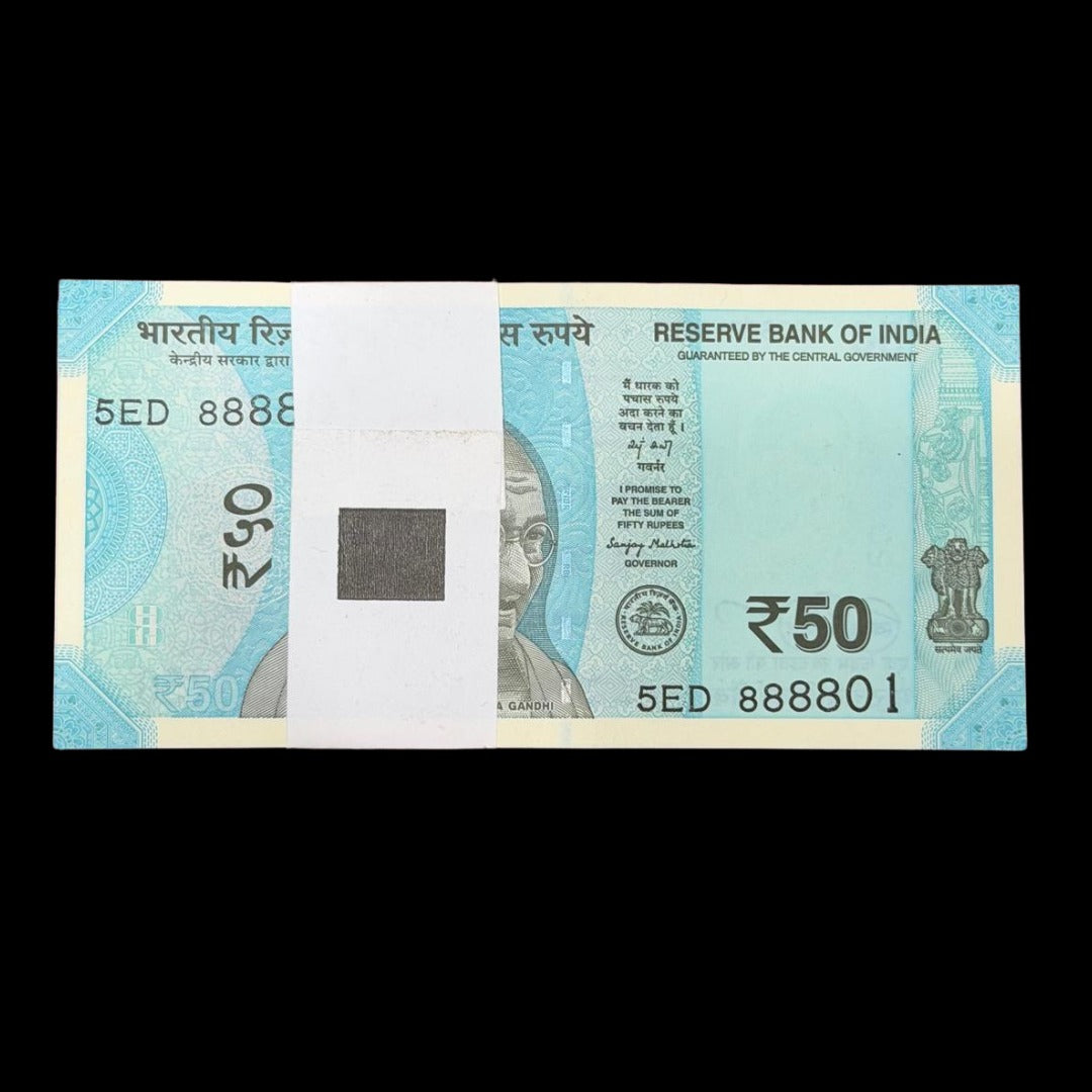 Rs 50 new serial packet 888801 with 888888 Unc Condition