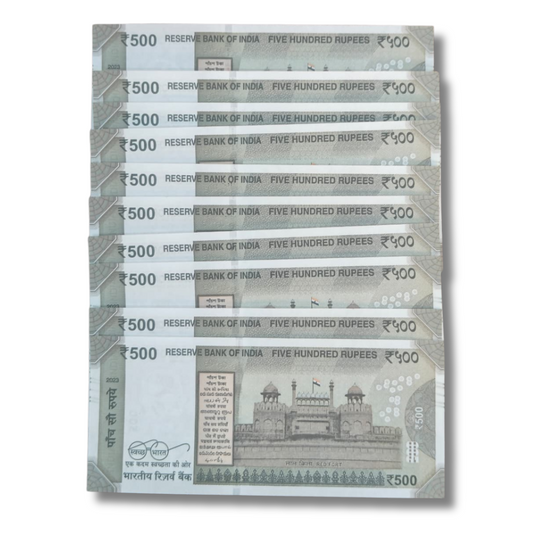 Rs. 500 Currency Note Set – Serial Series 067860 to 067869 (10 Notes Set)