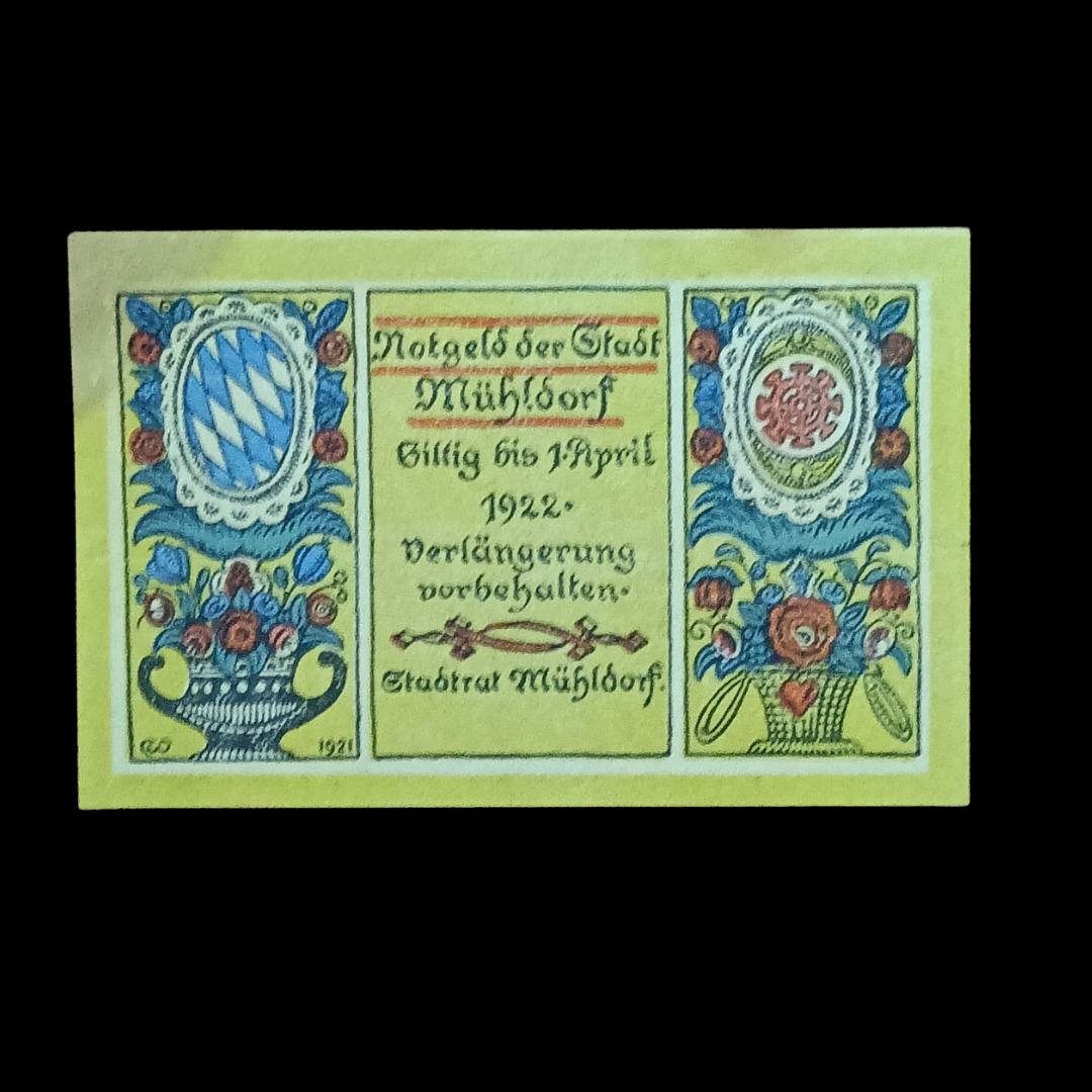 30 Pfennigs Local banknotes Weimar Republic City of Mühldorf am Inn
