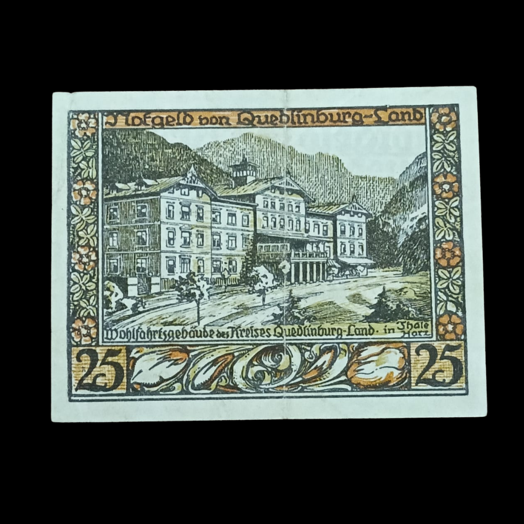 25 Pfennig Local Banknotes Alemania, Notgeld Quedlinburg-Land