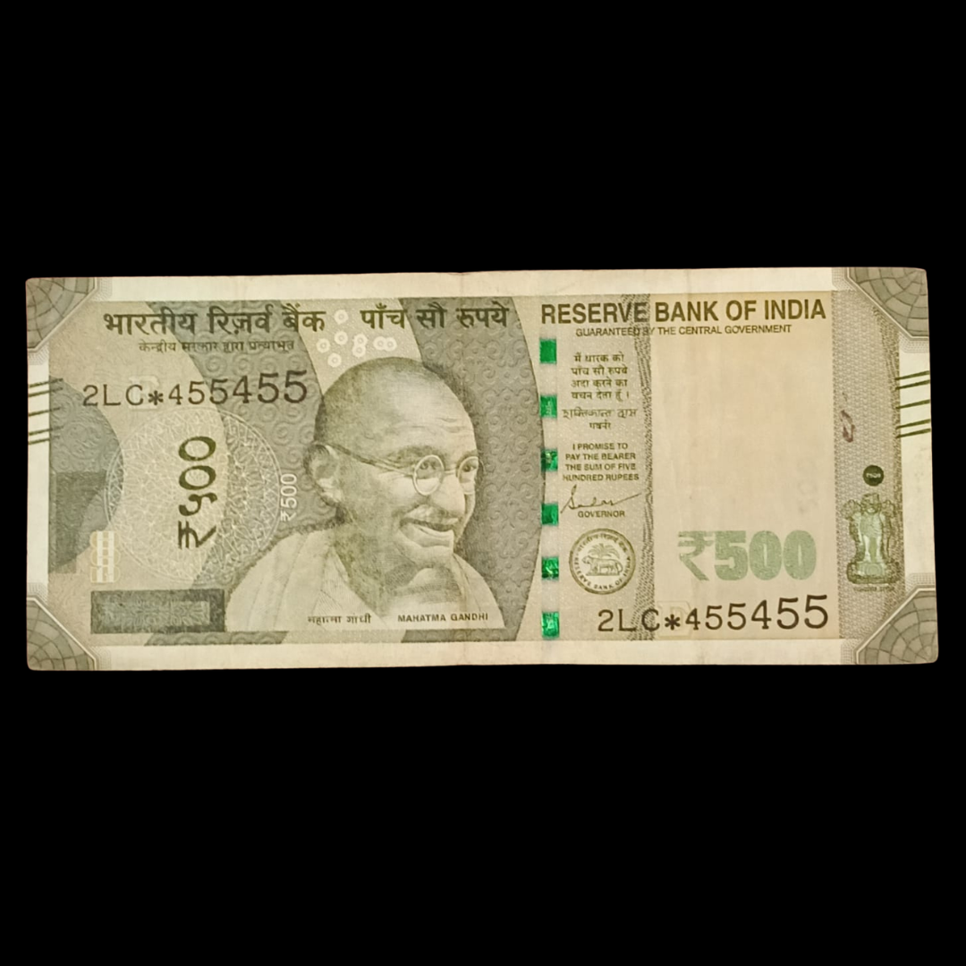 Rs 500 Star Note 455455 Doubling Number Rare Item