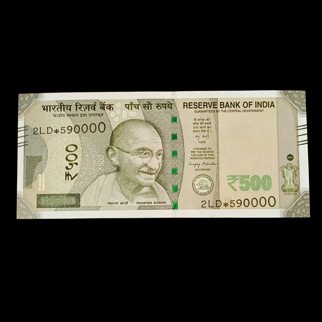 Rs 500 Star Note Serial Number 590000 Fancy Number Rare Item