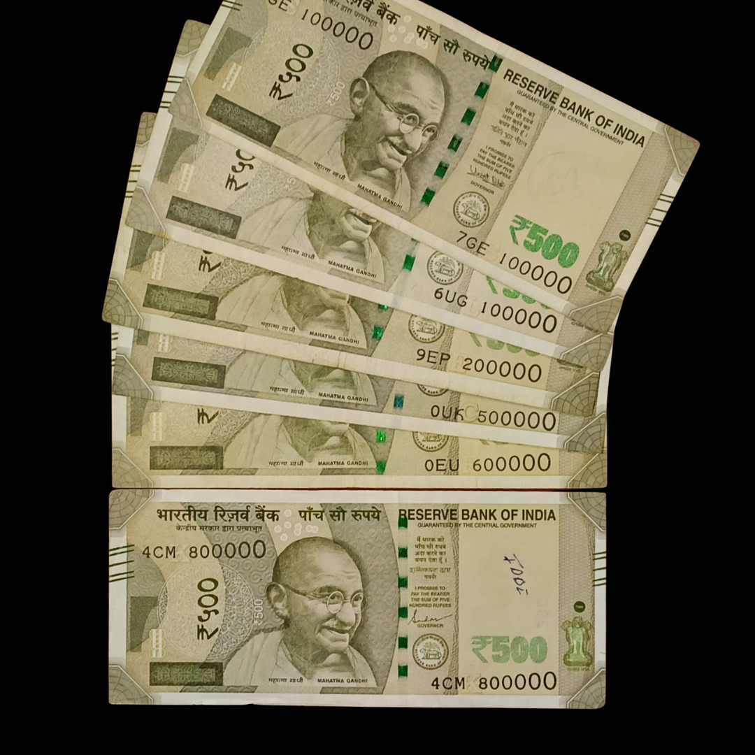 Rs 500 Note Lakha Number Rare lot Price