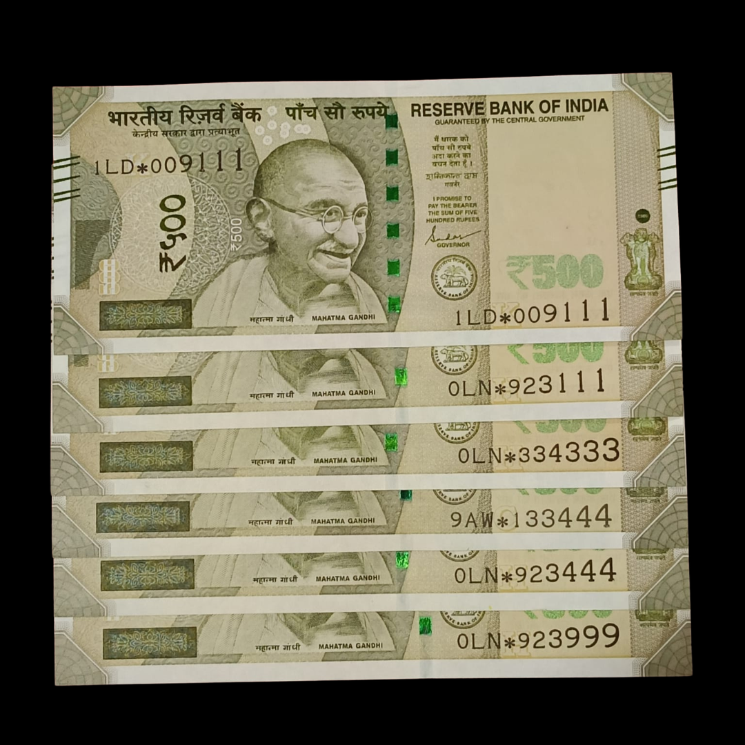 Rs 500 Star Note Last 3 Digit Solid Numbers Each Note Price