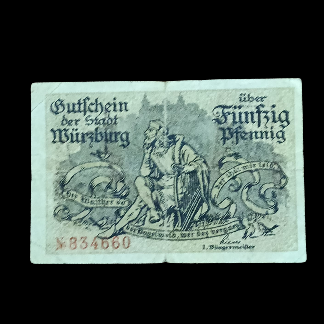 50 Pfennig Notgeld City of Würzburg (Stadtrat Würzburg), Germany