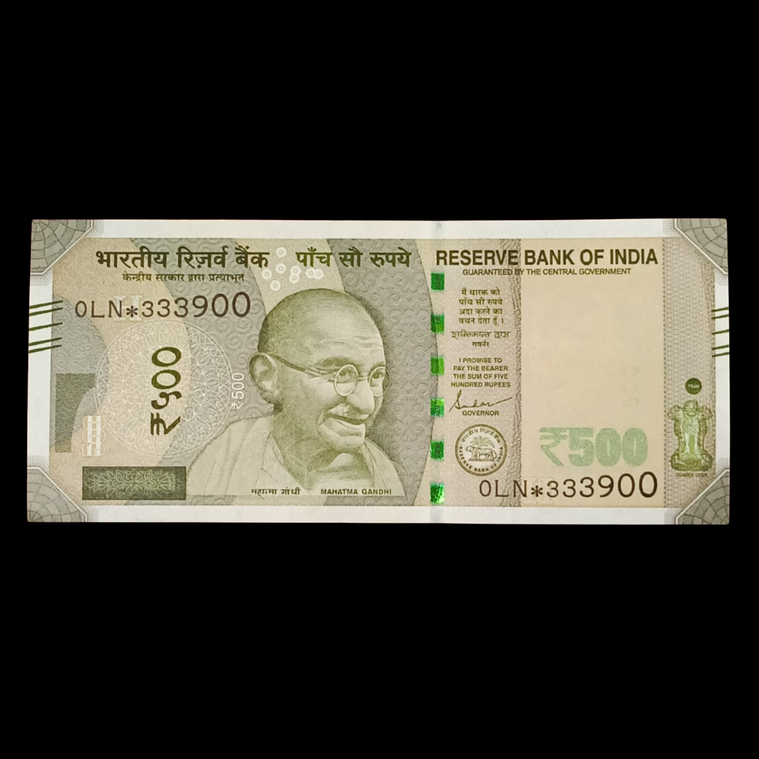 Rs 500 Star Note Serial Number 333900 Rare Item