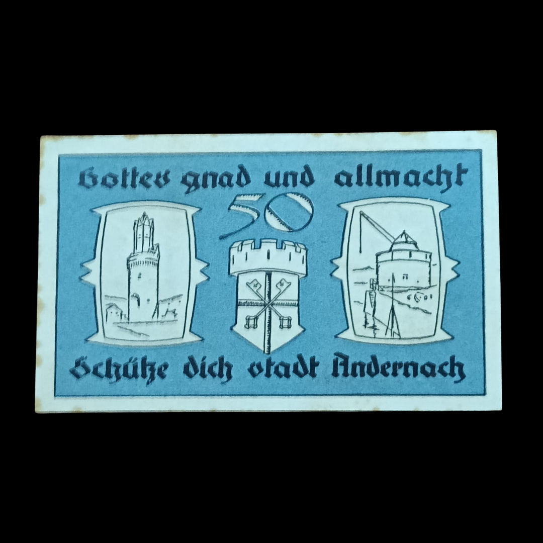 50 Pfennig Notgeld City of Andernach (Stadt Andernach) 1920