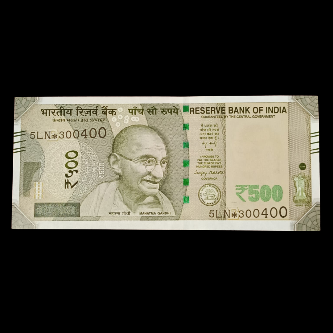 Rs 500 Star Note Birthday Anniversary 300400 Number Rare Item