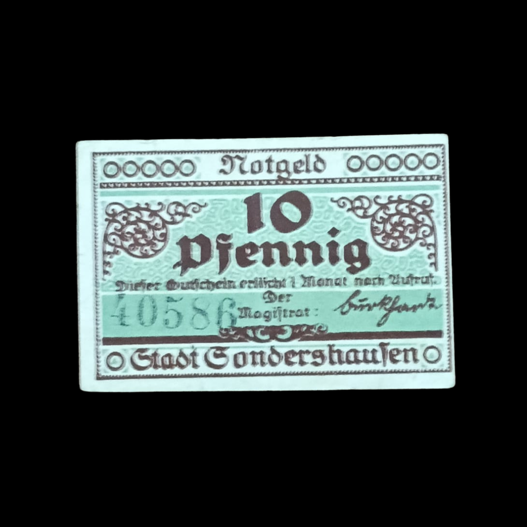 10 Pfennig Notgeld City of Sondershausen (Thuringia, Germany)