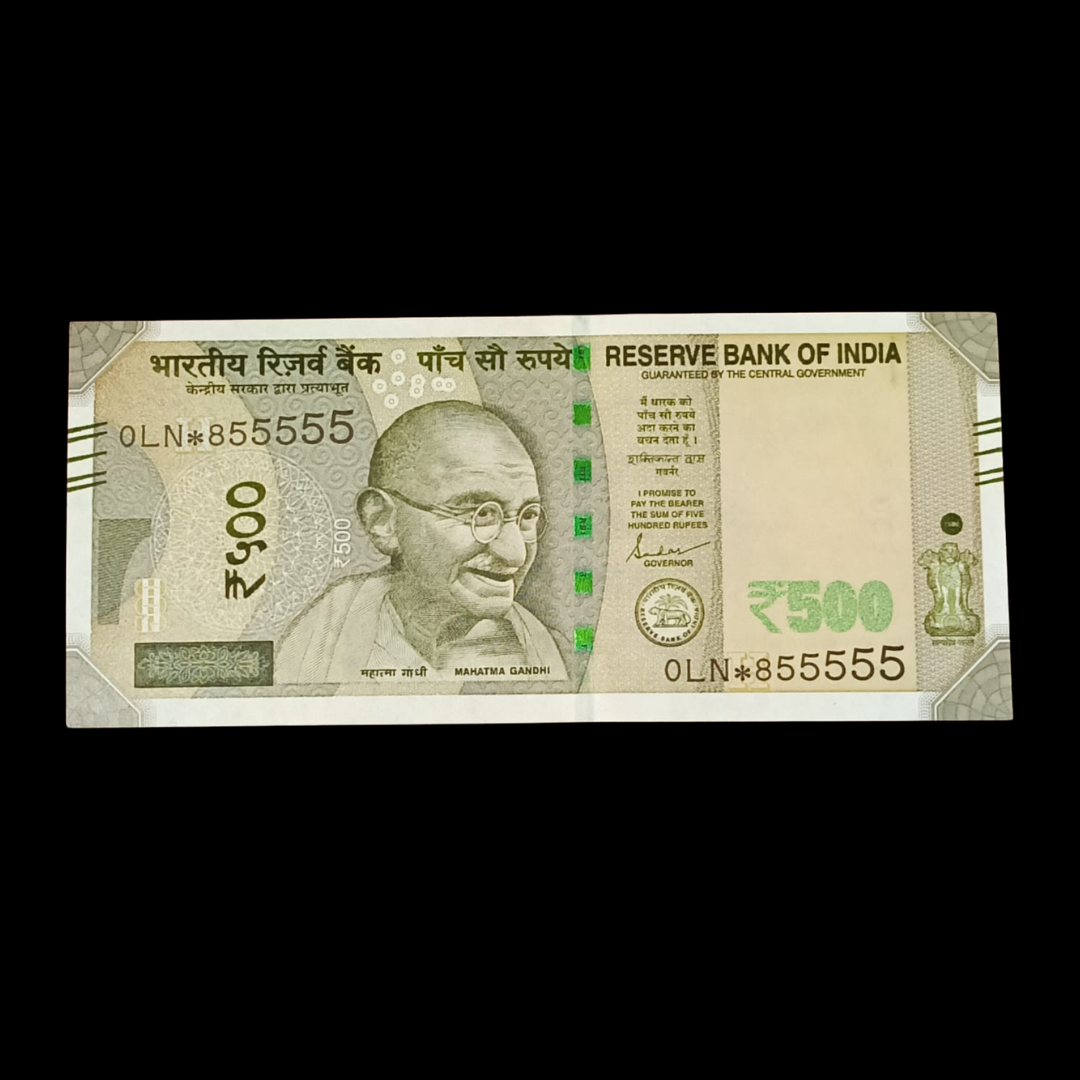 Rs 500 Star Note Serial X55555 Type Solid Numbers Rare Item