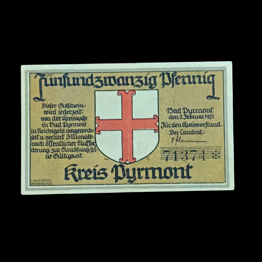 25 Pfennig Notgeld Municipality of Bad Pyrmont (Weimar Republic)