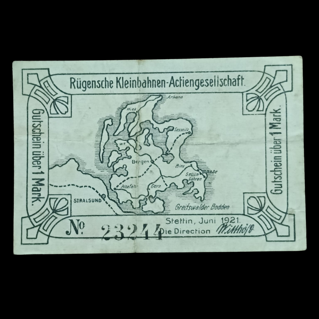 1 Mark Notgeld Chamber of Commerce of the Memel Territory