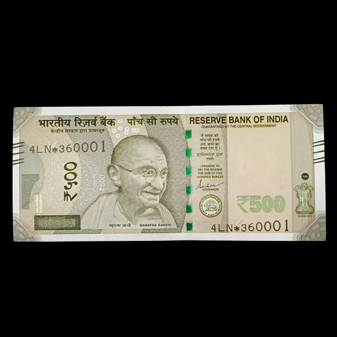 Rs 500 Star Note 360001 Shaktikant das Rare Item