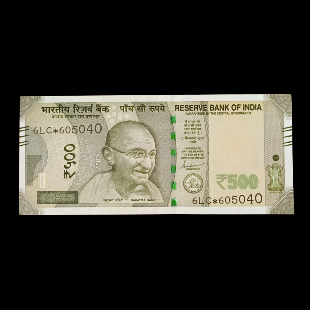 Rs 500 Star Note Fancy Step Number 605040 Rare Item