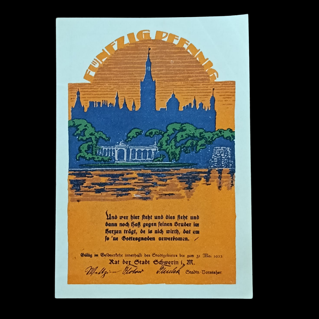 50 Pfennig Notgeld City of Schwerin i. M. (Mecklenburg)