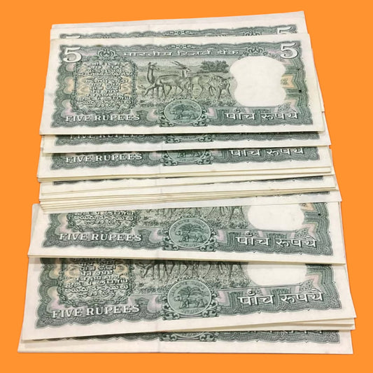 Buy Rs 5 Four Deer S jaggannathan sign Lot each note price 400/- - Collection Bazzar