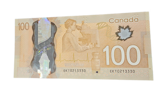 Canada $100 Polymer Banknote – Rare Collectible Currency - Collection Bazzar