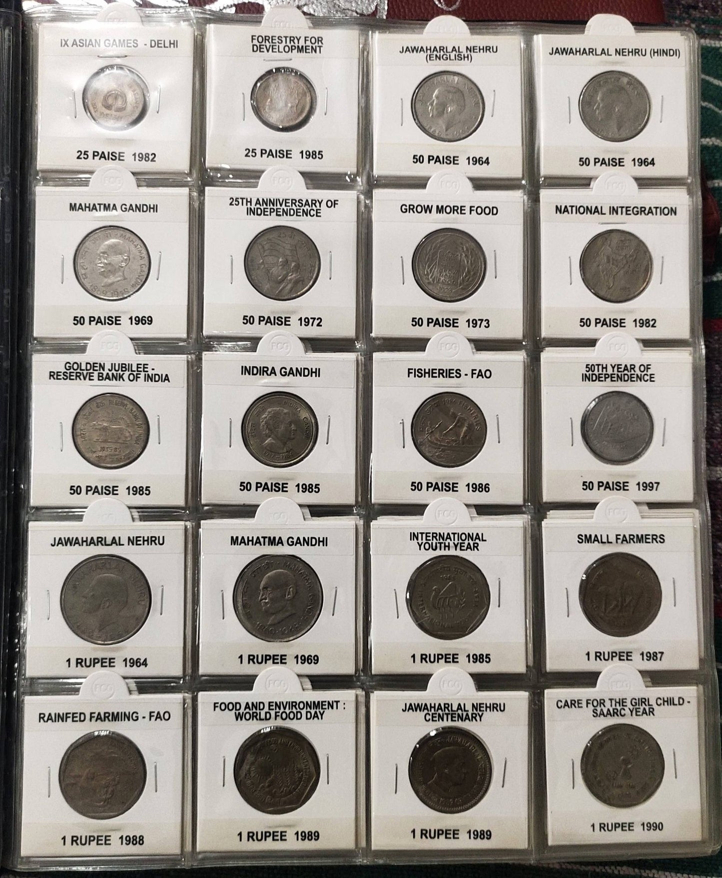 Complete Commemorative Coin Set - 151 Coins from 5 Paise to ₹10 - 1947 to 2025 Album - Collection Bazzar