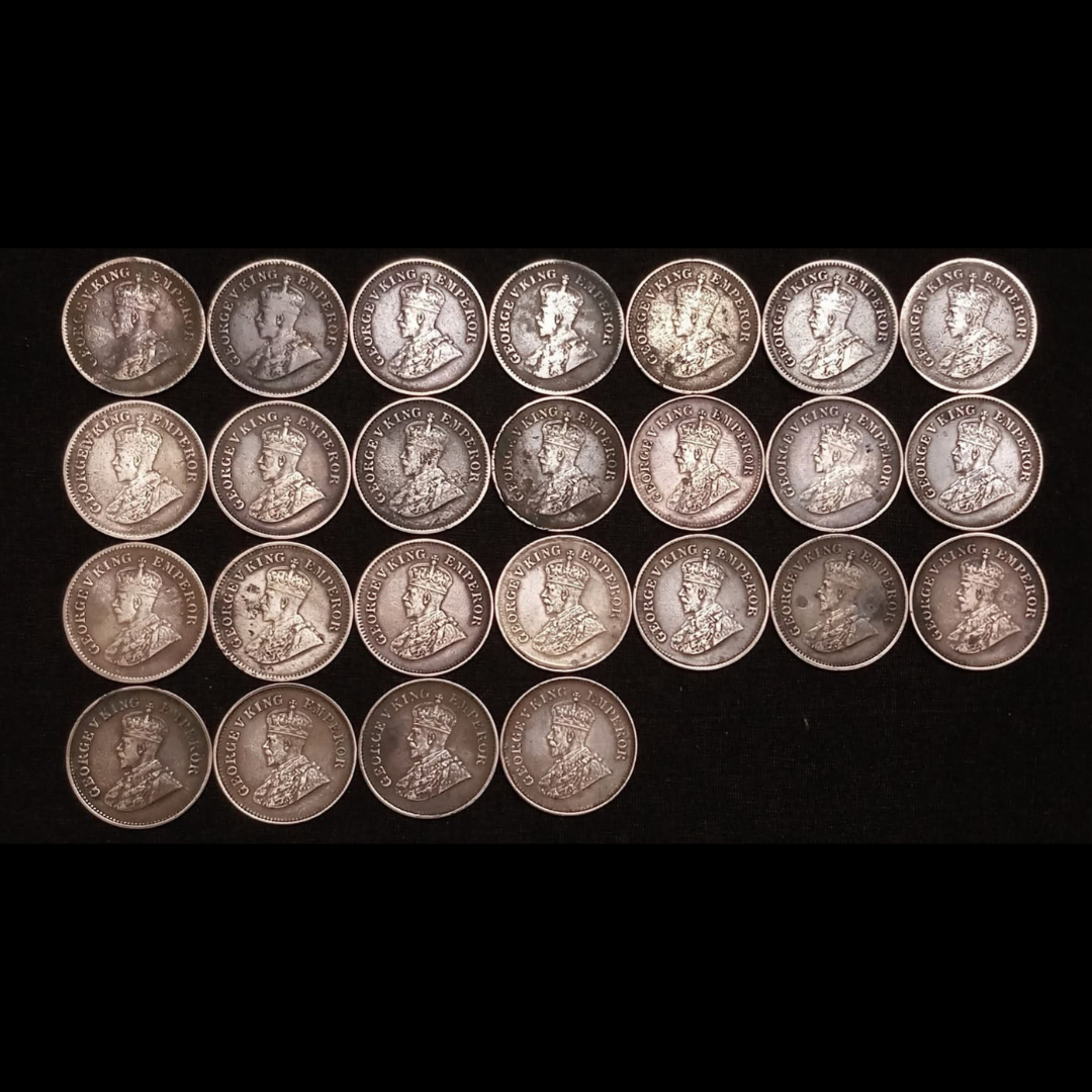 GEORGE V 1/2 PICE COMPLETE SET Super Collectible & Complete set of 25 COINS