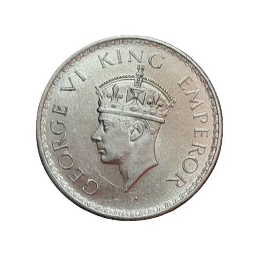 Half Rupee 1940 Silver Coin | Goerge VI King Emperor | rare Collectible Items - Collection Bazzar