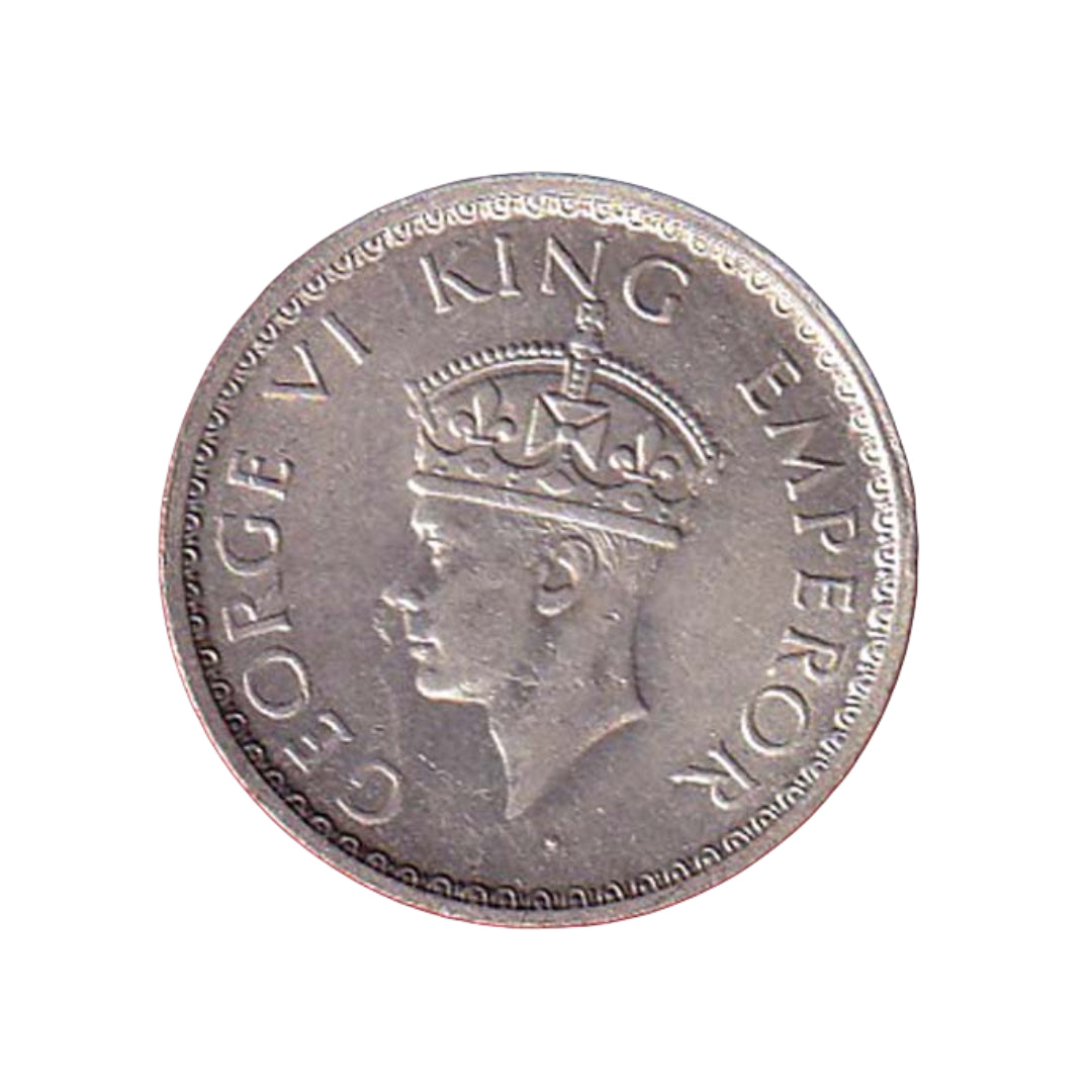Half Rupee 1941 Silver Coin | Goerge VI King Emperor | Rare Collectibe Items - Collection Bazzar