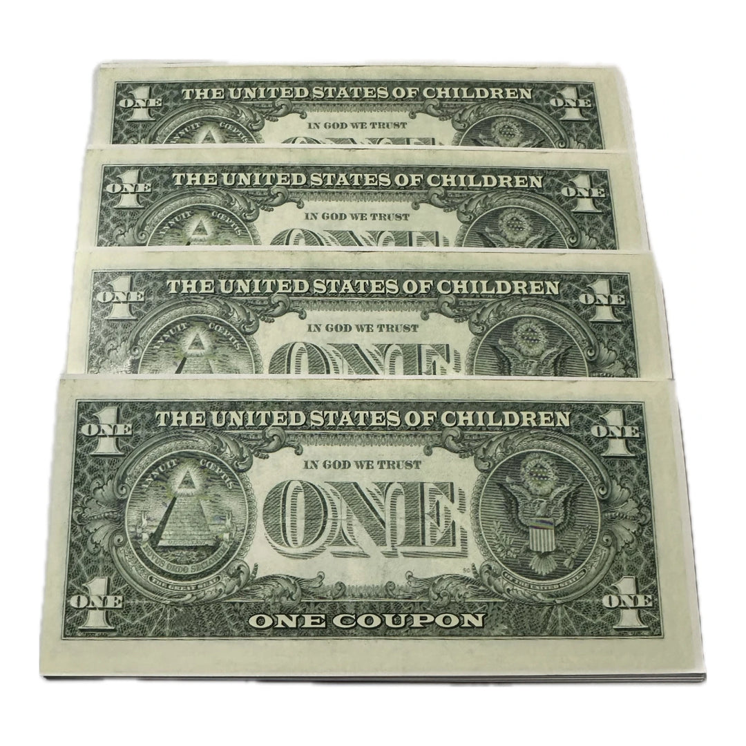 One Dollar Coupon Children Bank 100 Notes Packet Children Play - Collection Bazzar