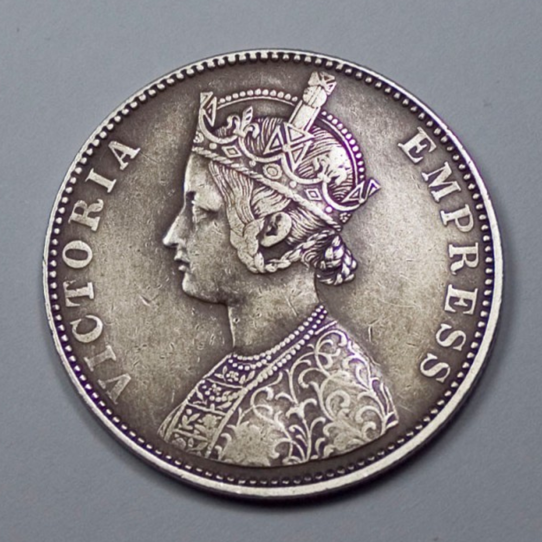 One Rupee Bikanir State Maharaja Ganga Singh Bahadur Silver Coin - Collection Bazzar