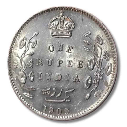 1909 โ 1 Rupee Silver Coin | Edward VII King & Emperor | British India | Excellent Condition