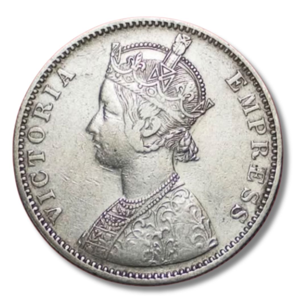 1886 One Rupee Silver Coin – Victoria Empress | Buy British India Coin Online