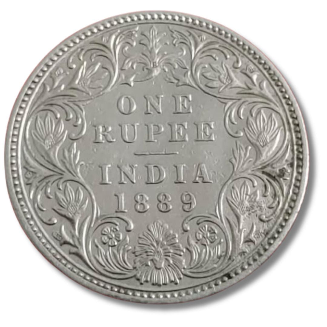 1889 One Rupee Silver Coin – Victoria Empress | Buy British India Coin Online