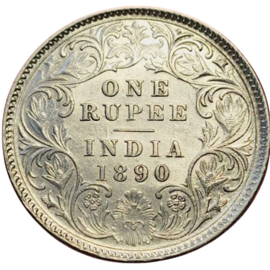 1890 One Rupee Silver Coin – Victoria Empress | Buy British India Coin Online