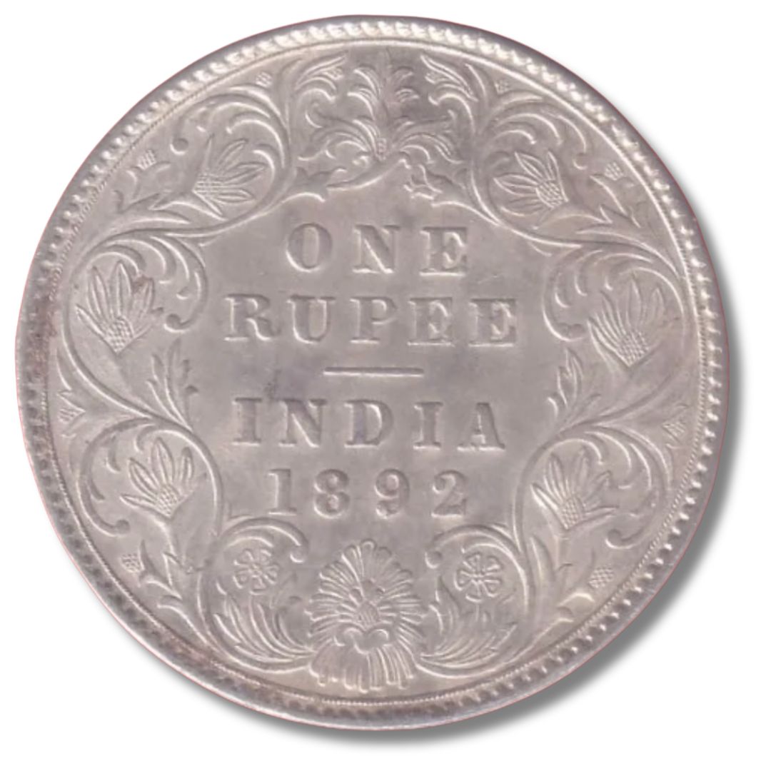 1892 One Rupee – Victoria Empress Silver Coin (Excellent Condition)