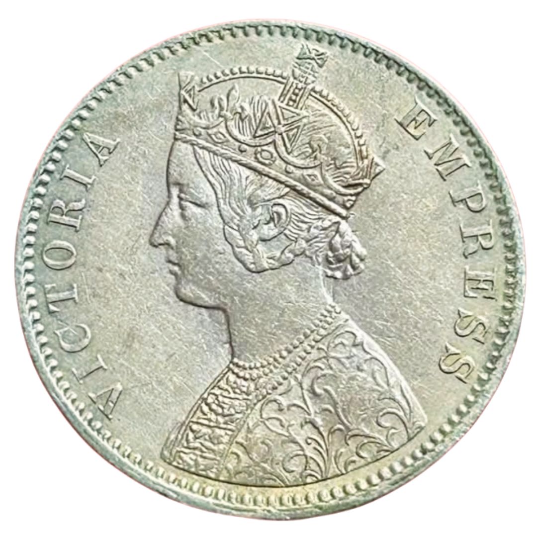 1887 One Rupee Silver Coin – Victoria Empress | Buy British India Coin Online