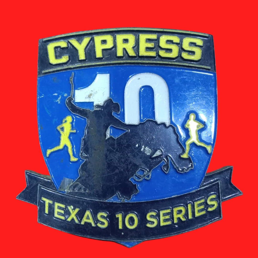 Rare Cypress Texas 10 Series Shield Medal Running Collectible - Collection Bazzar