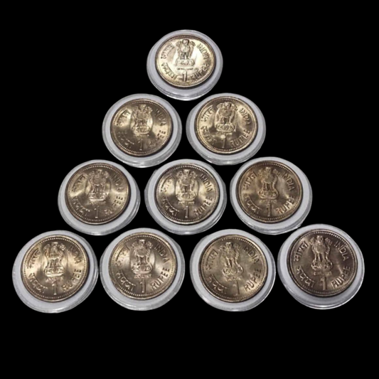 Rs 1 Commemorative Coin BR Ambedkar With Mirror Finish qty 10 PCs limited stock - Collection Bazzar