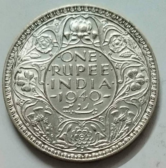 Rs 1 Coin 1940 George Vi King Emperor As Per Image Good Condition - Collection Bazzar