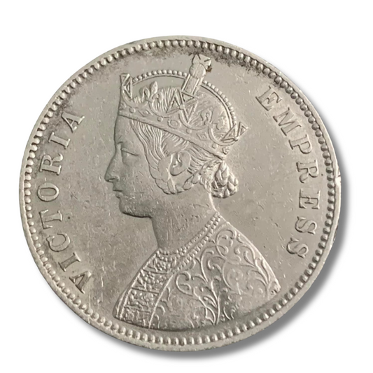 Rs 1 Coin One Rupee 1885 Queen Victoria Empress Good Condition As Per Image - Collection Bazzar